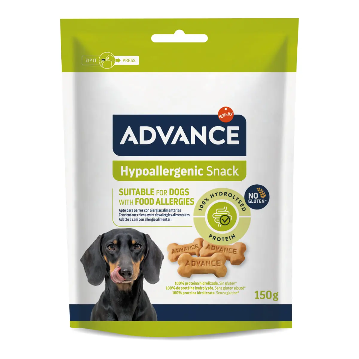 ADVANCE Hypoallergenic Snack, XS-XL, punguta recompense caini, alergii, 150g