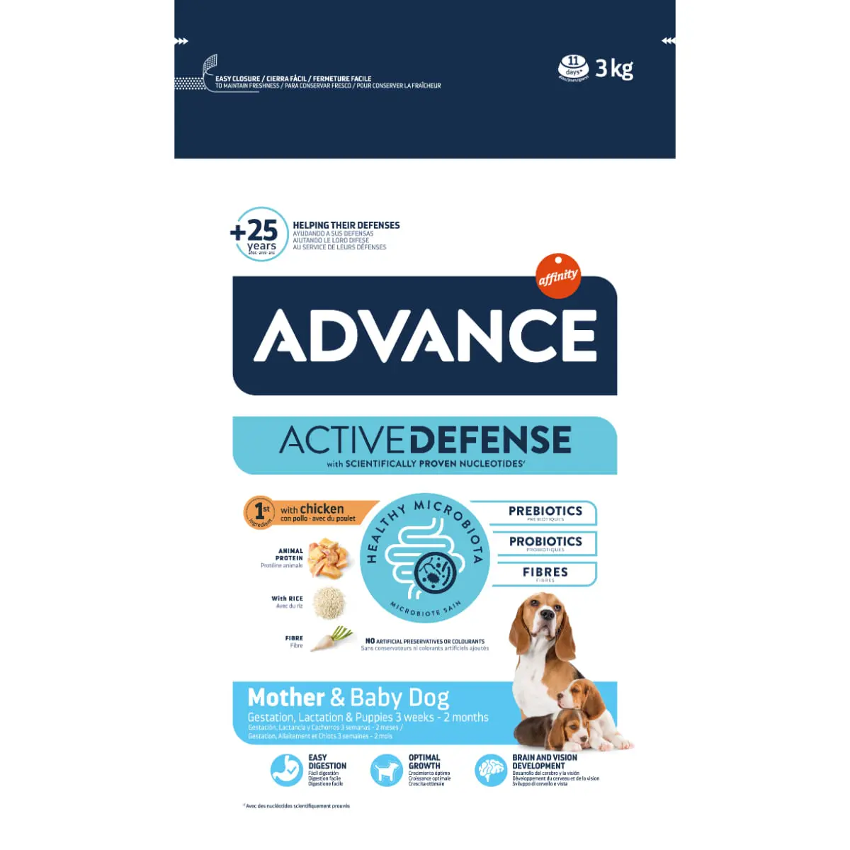 ADVANCE Mother & Baby Dog, XS-S, Pui, hrana uscata caini junior, 3kg - Image 4