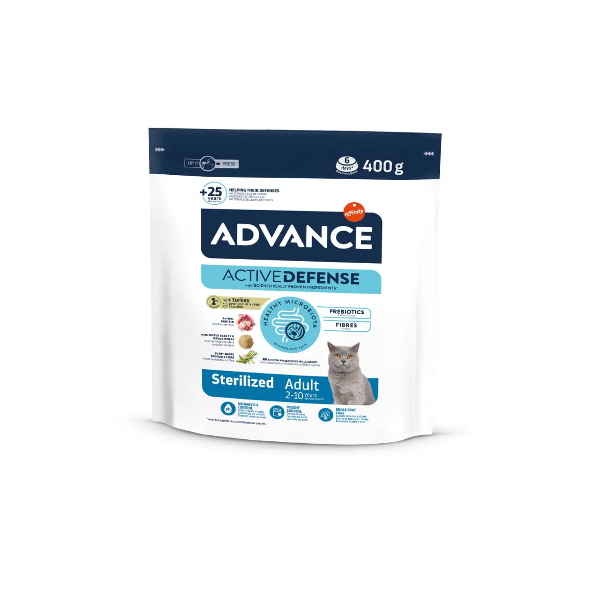 ADVANCE Sterilised, Curcan, hrana uscata pisici sterilizate, 400g - Image 2