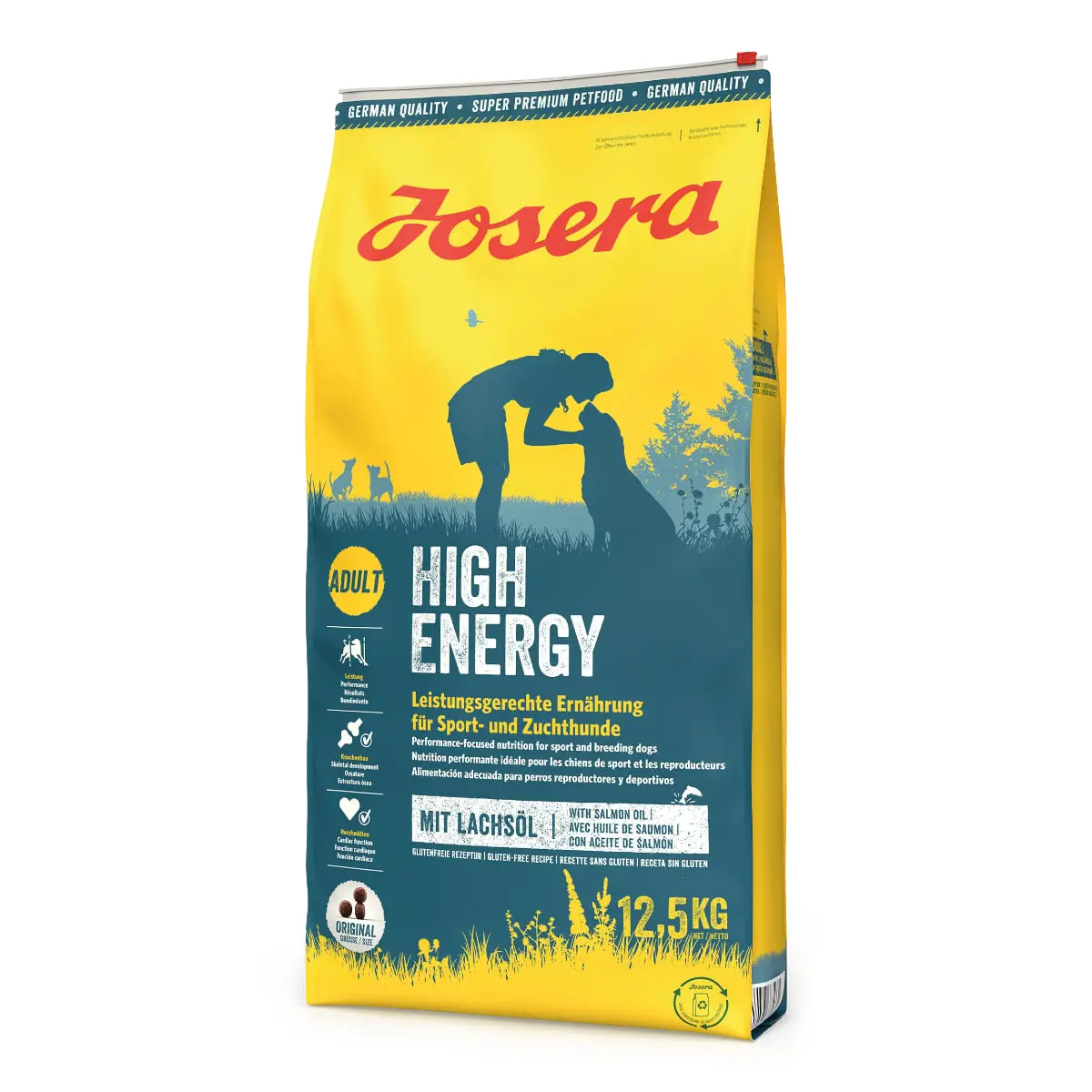 JOSERA High Energy, XS-XL, Pasare si Somon, hrana uscata caini, activitate intensa, 12.5kg - Image 2