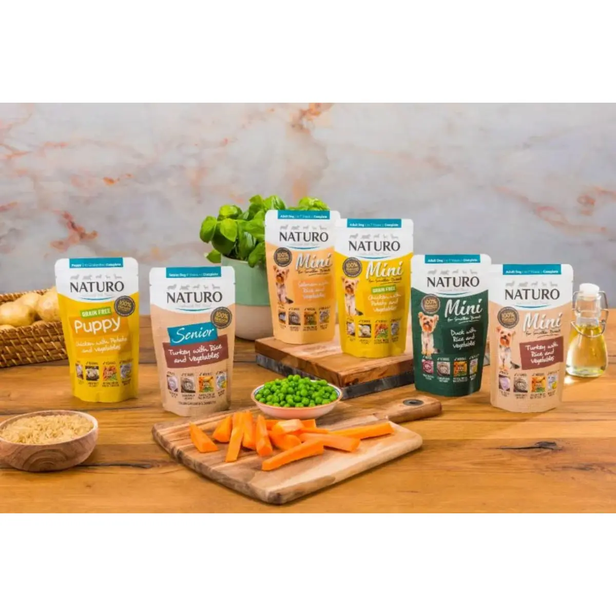 NATURO Senior, XS-XL, Curcan si Orez, plic hrana umeda caini senior, (in suc propriu), 150g - Image 6