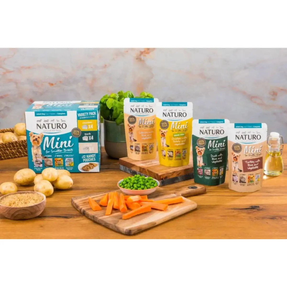 NATURO Mini, XS-S, Pui si Cartofi, plic hrana umeda fara cereale caini, (in suc propriu), 150g - Image 6