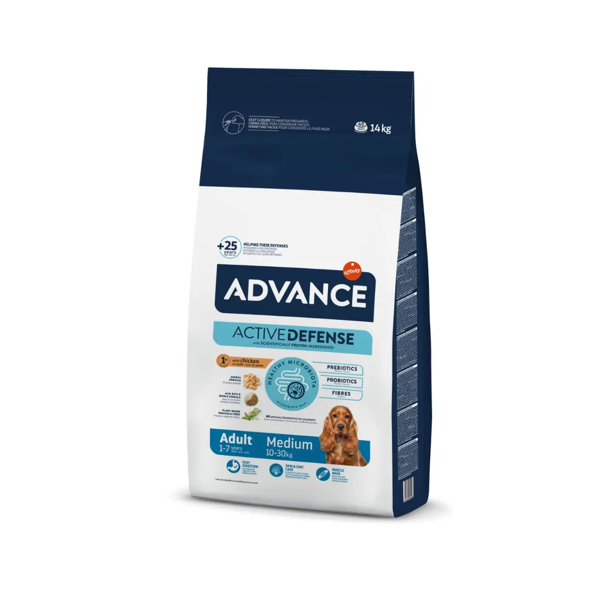 ADVANCE Dog Medium Adult, M, Pui, hrana uscata caini ADVANCE Adult Medium, M, Pui, hrana uscata caini, 14kg