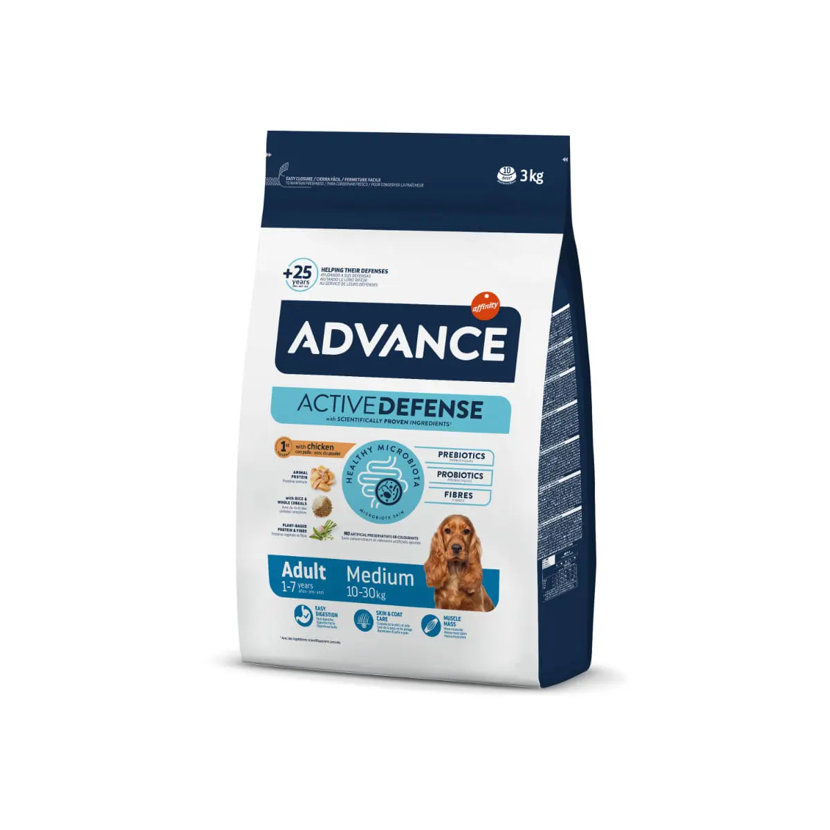 ADVANCE Adult Medium, M, Pui, hrana uscata caini, 3kg