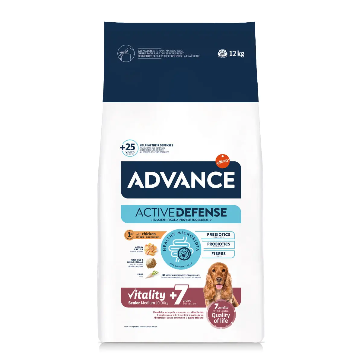 ADVANCE Vitality +7 Medium, M, Pui, hrana uscata caini senior, 12kg - Image 3