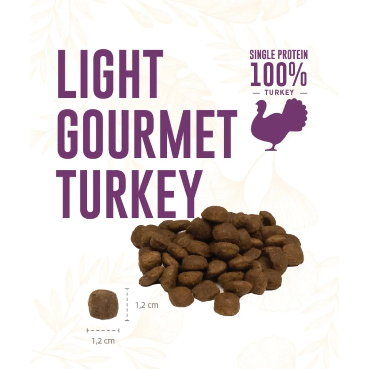 WEEGO Light Gourment Turkey, XS-XL, Curcan, hrana uscata monoproteica fara cereale caini senior, obezitate, 2kg - Image 3