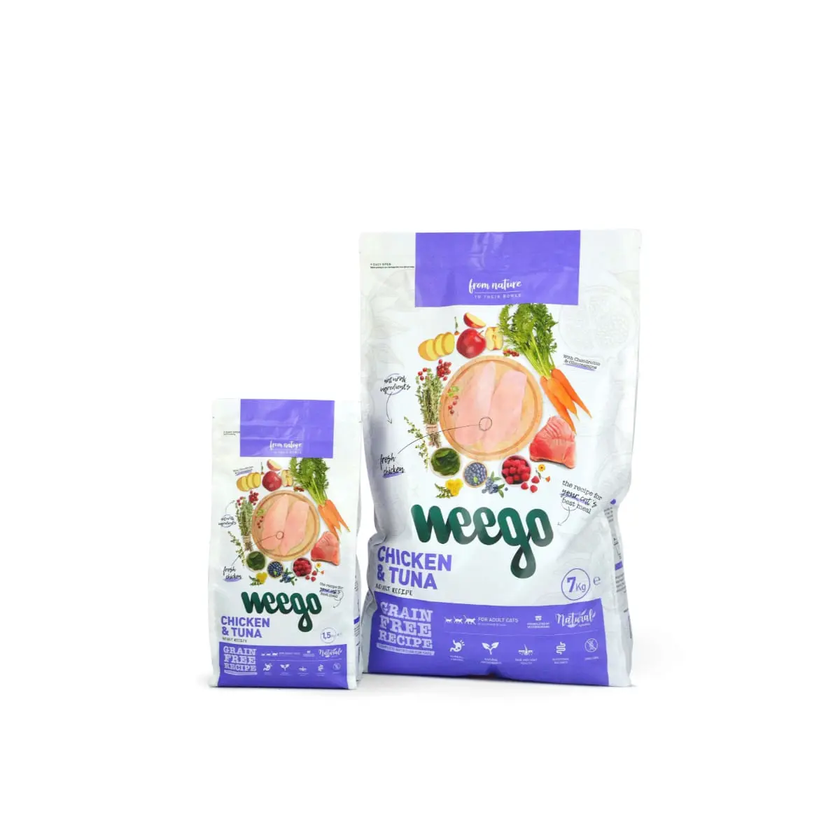WEEGO, Pui si Ton, hrana uscata fara cereale pisici, 1.5kg - Image 6
