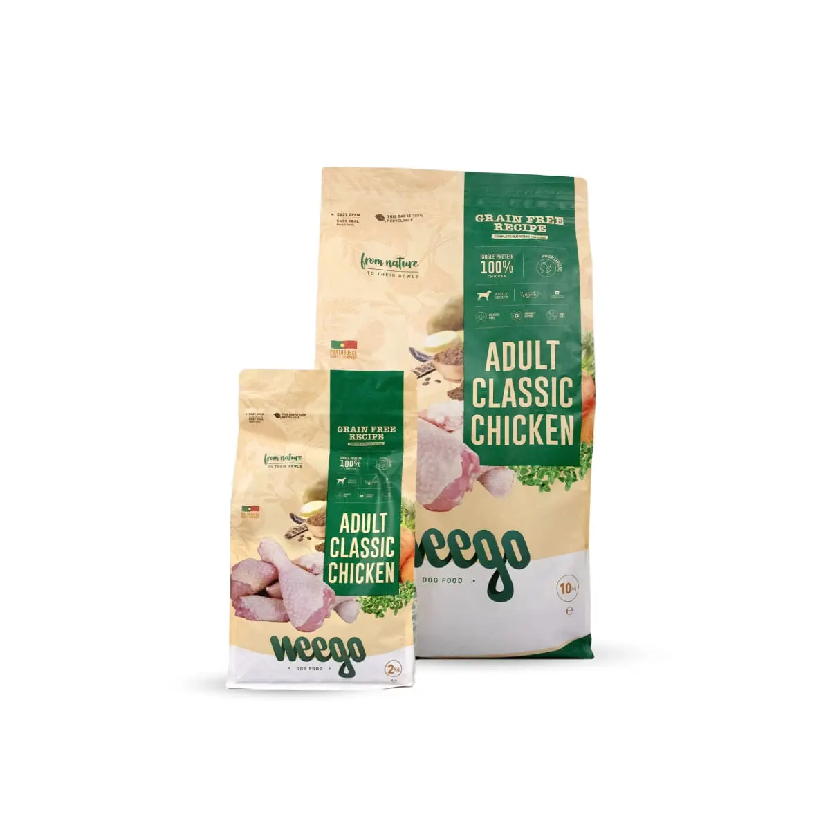 WEEGO Classic Chicken, XS-XL, Pui, hrana uscata monoproteica fara cereale caini, 2kg - Image 6