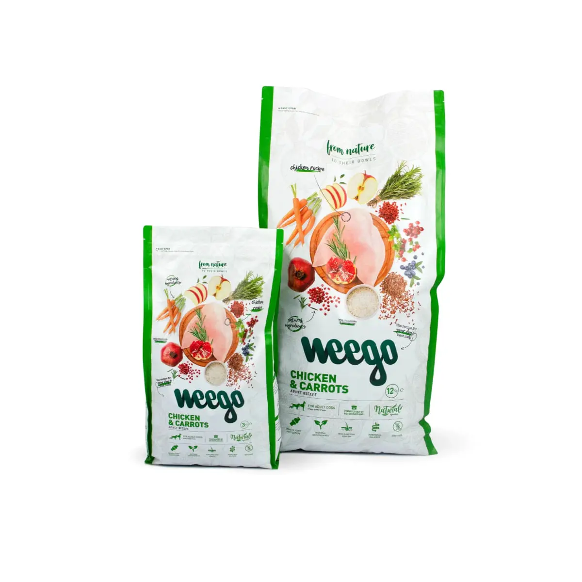 WEEGO, XS-XL, Pui si Morcov, hrana uscata caini, 3kg - Image 6