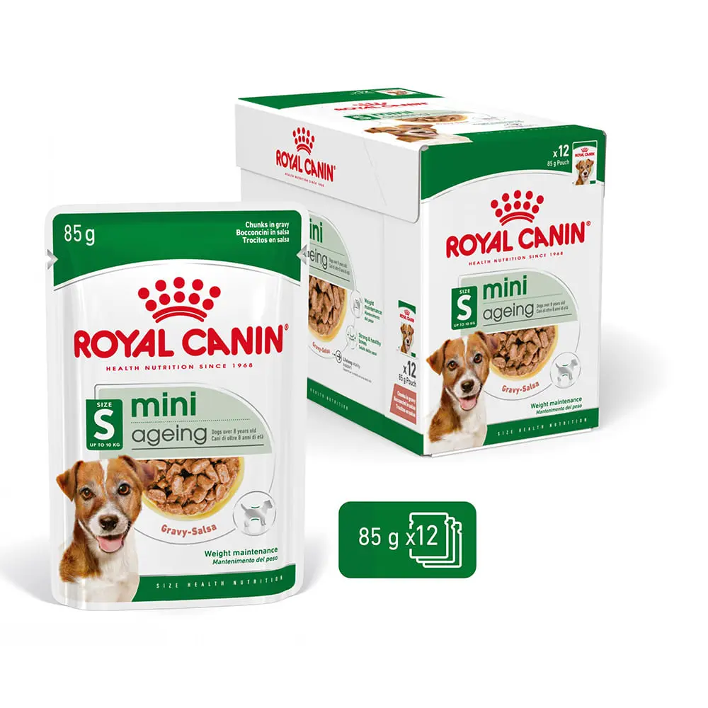 ROYAL CANIN Mini Ageing, hrana umeda caini senior, (in sos), bax, 85g x 12buc - Image 2