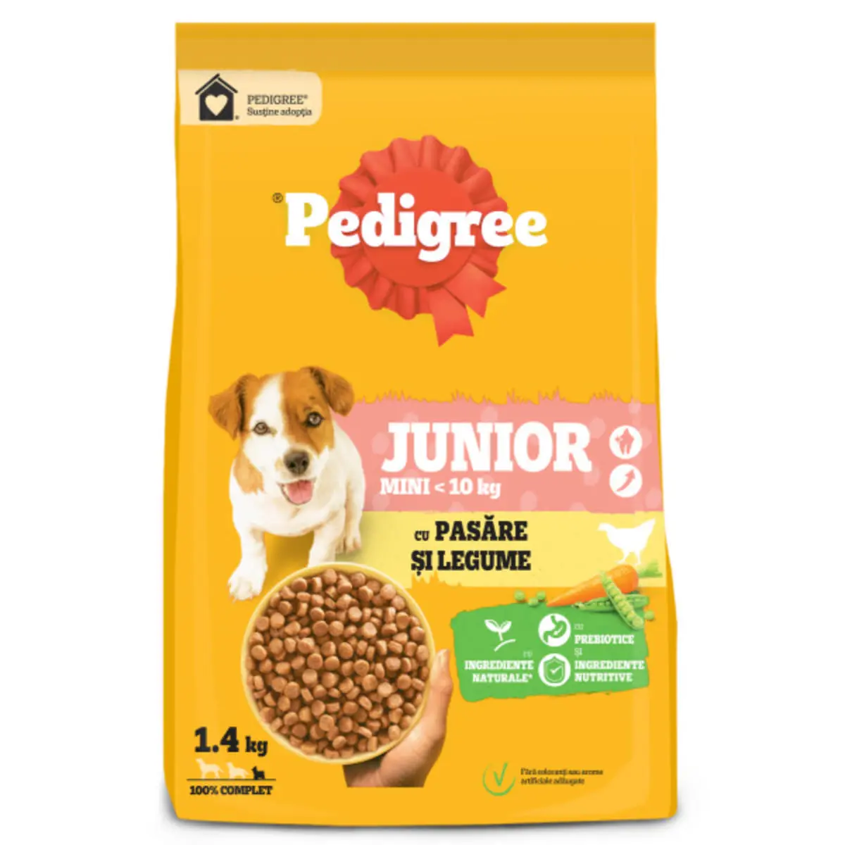 PEDIGREE Junior Mini, XS-S, Pasare si Legume, hrana uscata caini junior, 1.4kg - Image 3