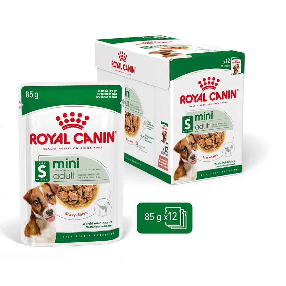 ROYAL CANIN Mini Adult, hrana umeda caini, (in sos), bax, 85g x 12buc