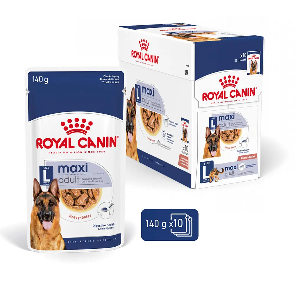 ROYAL CANIN Maxi Adult, hrana umeda caini, (in sos), bax, 140g x 10buc