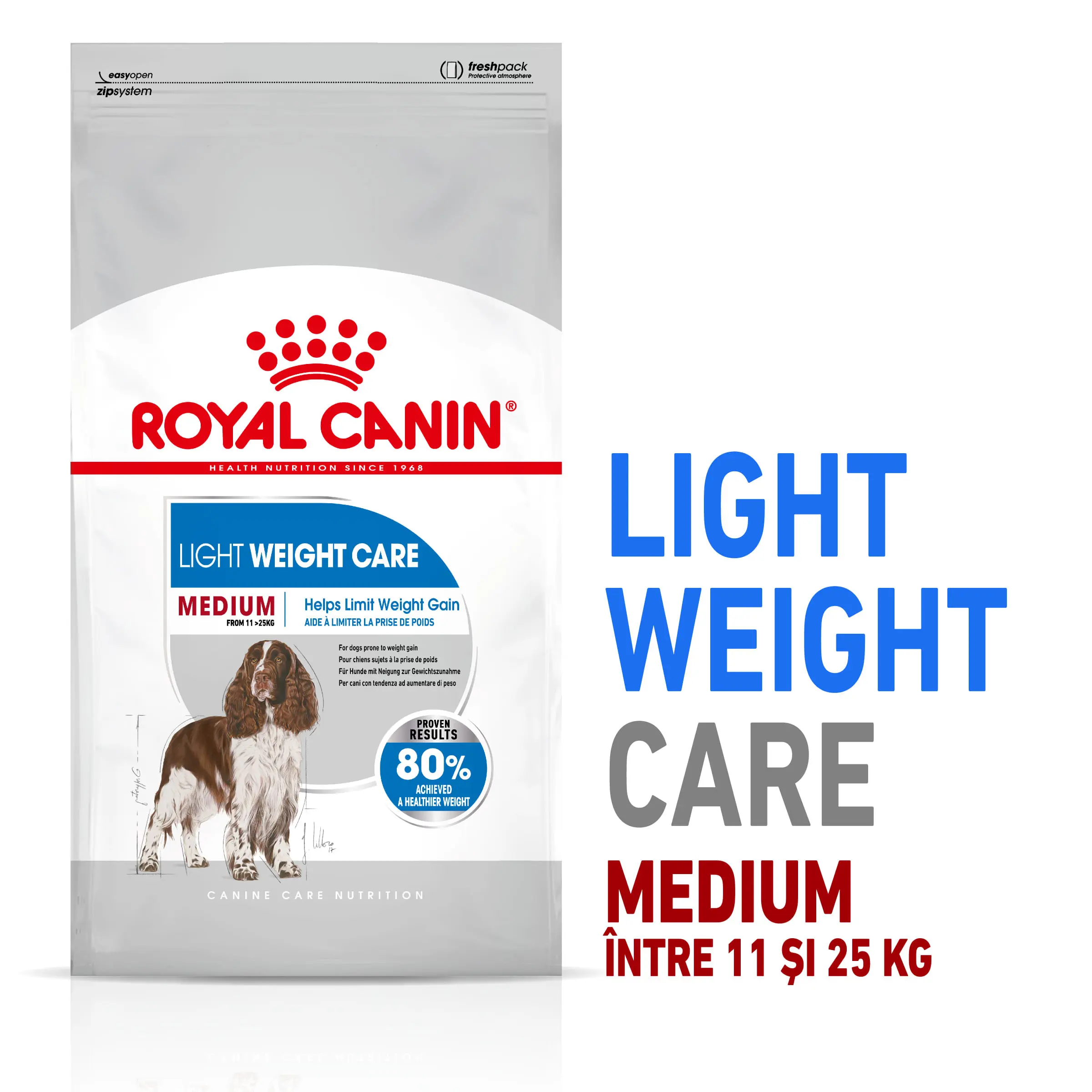 ROYAL CANIN Medium Light Weight Care Adult, hrana uscata caini, limitarea cresterii in greutate, 12kg
