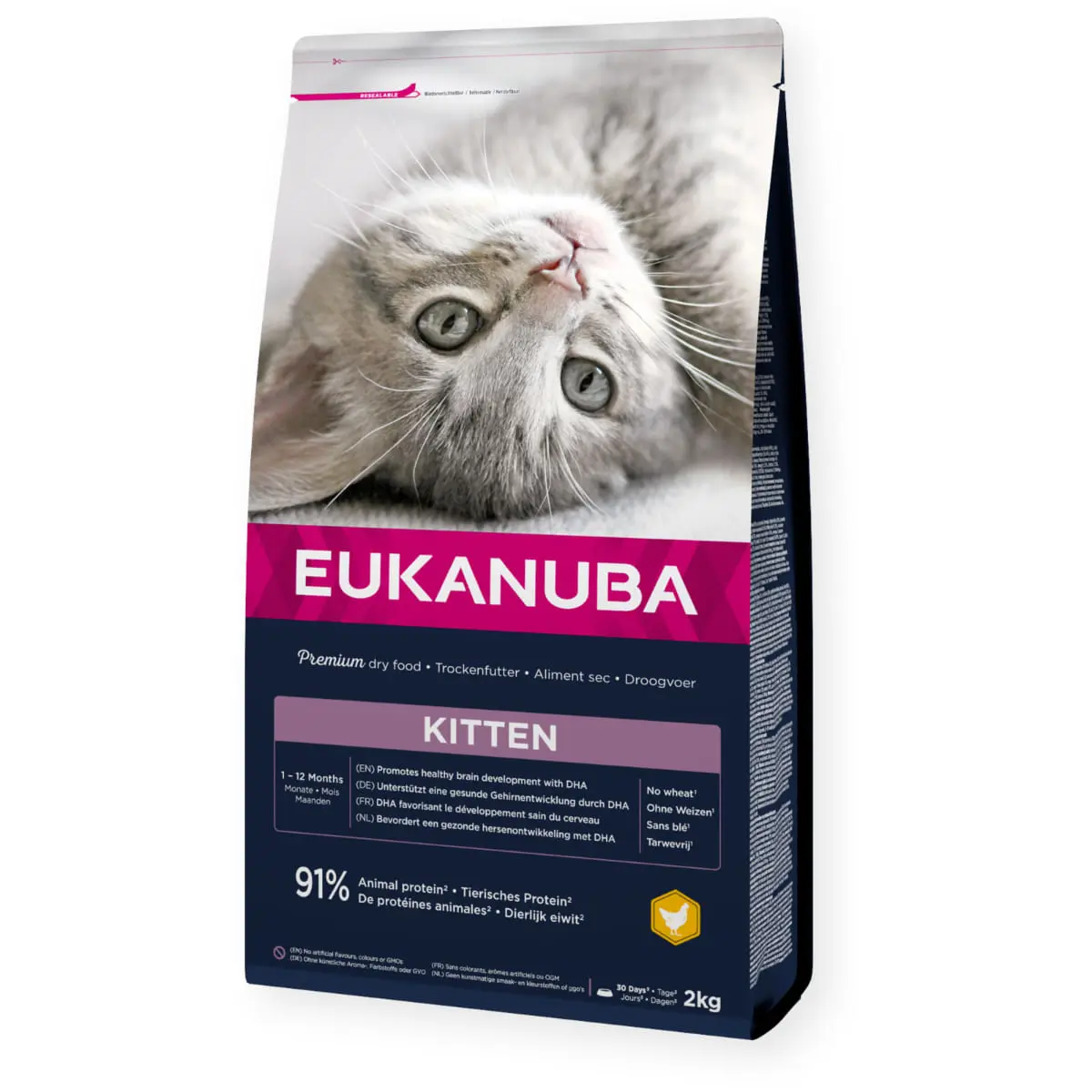 EUKANUBA Kitten, Pui, hrana uscata pisici junior, 10kg