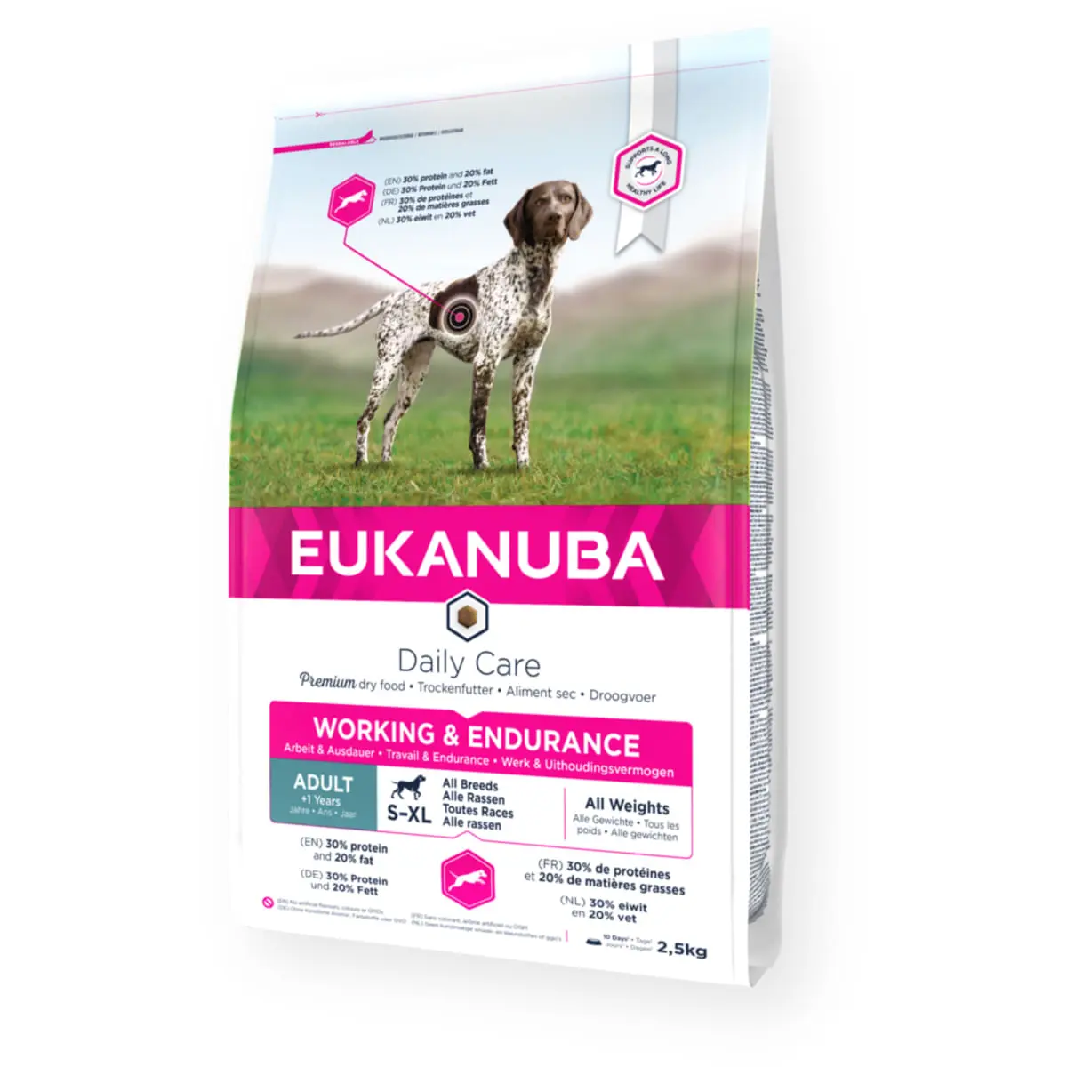 EUKANUBA Daily Care Working & Endurance, S-XL, Pui, hrana uscata caini, activitate intensa, 15kg
