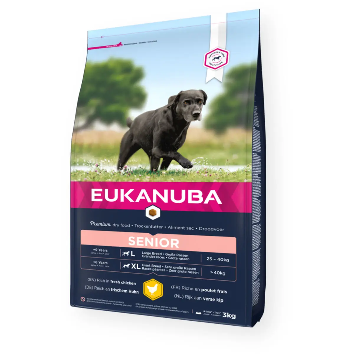 EUKANUBA Senior Large Breed, L-XL, Pui, hrana uscata caini senior, 15kg