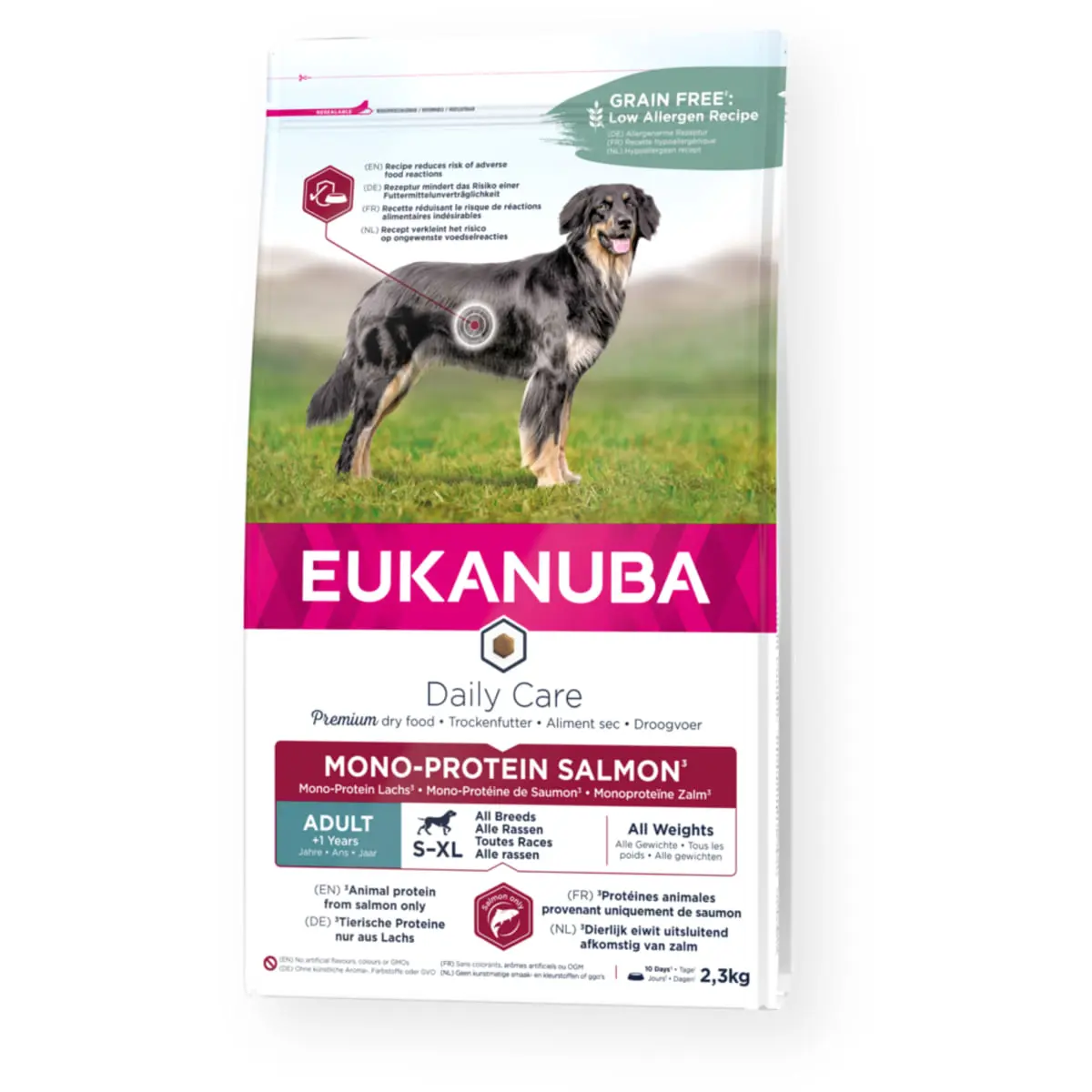 EUKANUBA Daily Care Mono - Protein, XS-XL, Somon, hrana uscata monoproteica fara cereale caini, 12kg
