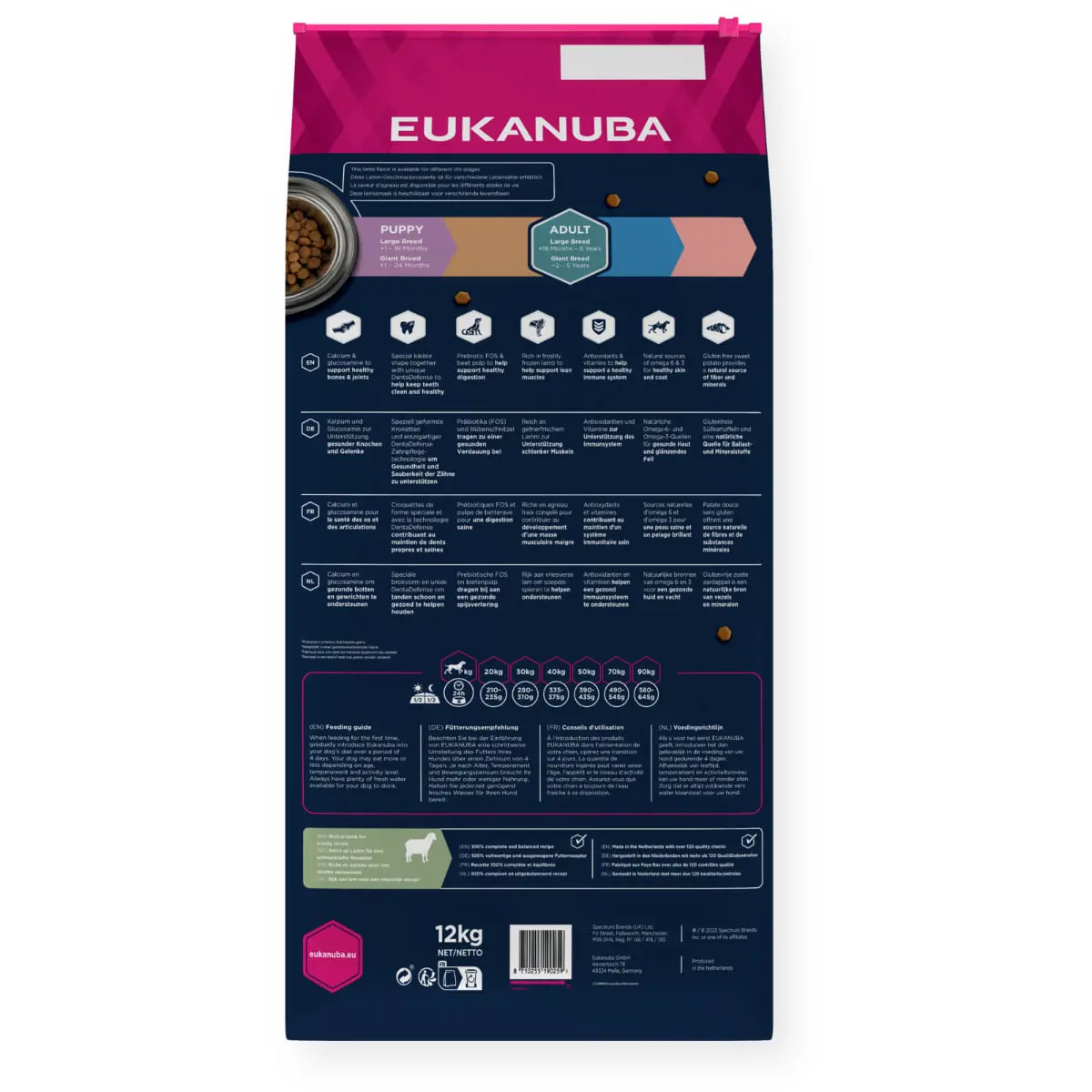EUKANUBA Grain Free Adult Large Breed, L-XL, Miel, hrana uscata fara cereale caini, 12kg - Image 3