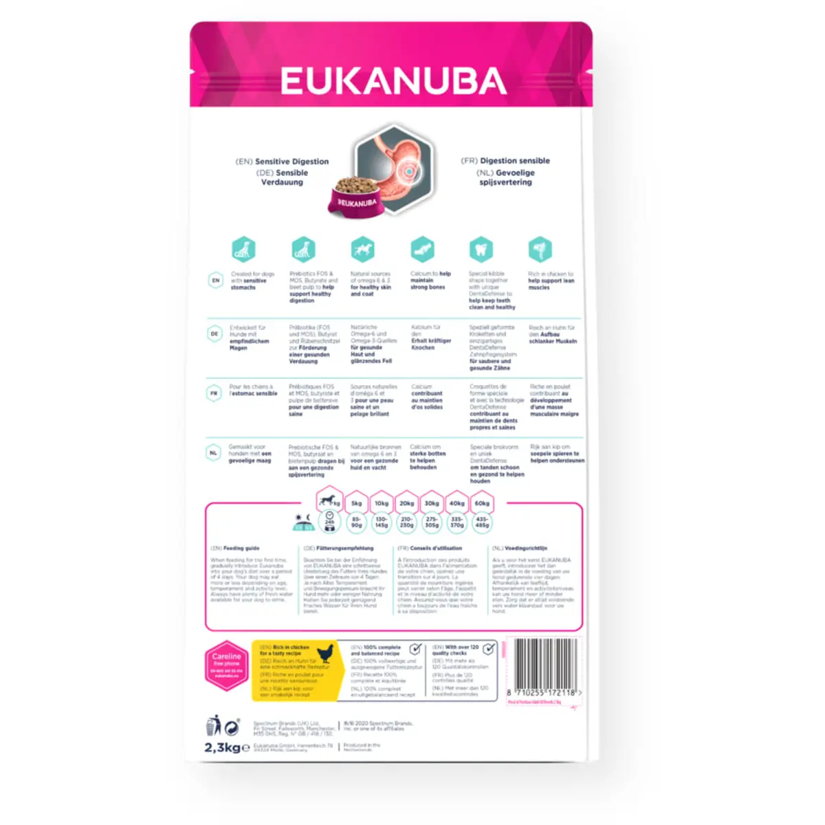 EUKANUBA Daily Care Sensitive Digestion, S-XL, Pui, hrana uscata caini, sistem digestiv, 12kg - Image 3