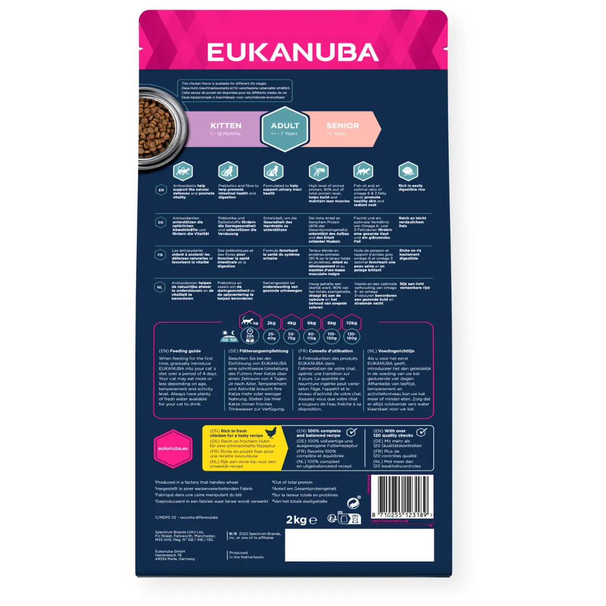EUKANUBA Adult, Pui, hrana uscata pisici, 10kg - Image 3