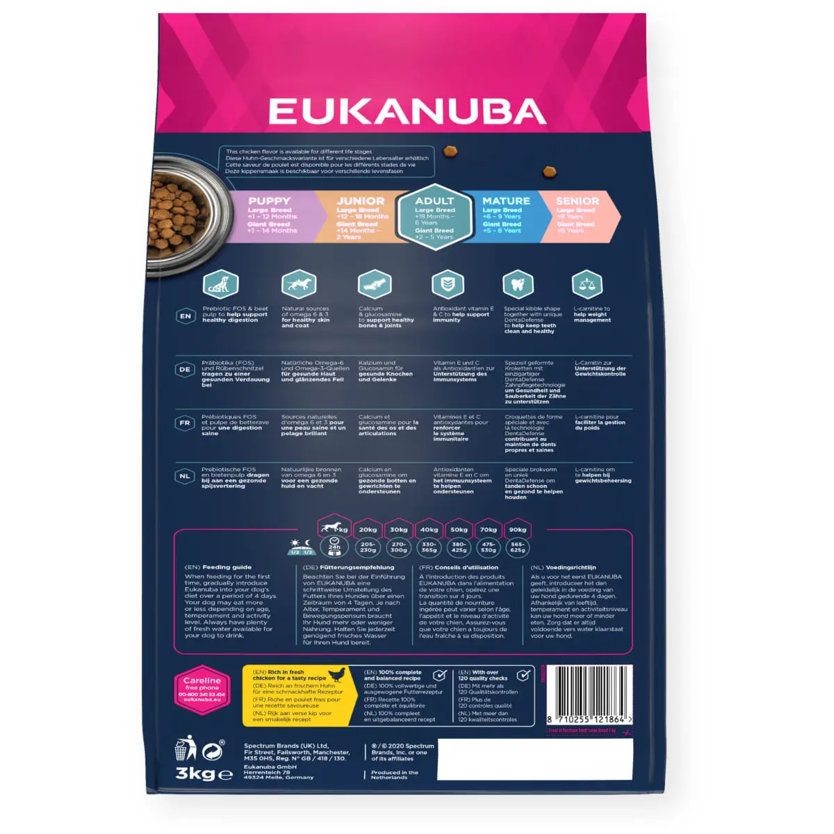 EUKANUBA Adult Large Breed, L-XL, Pui, hrana uscata caini, 15kg - Image 3