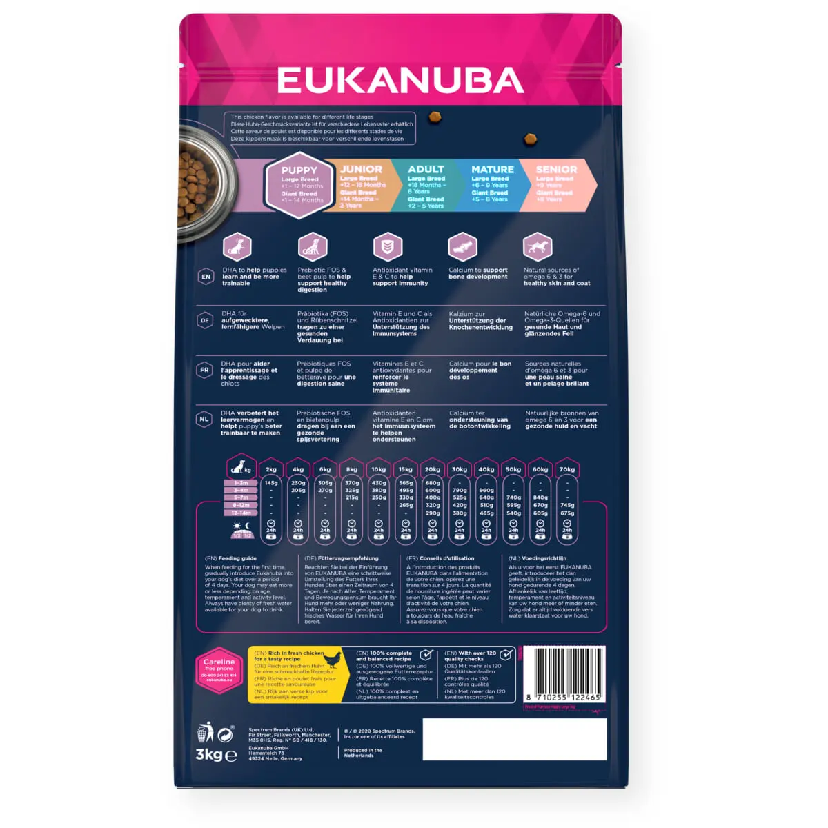 EUKANUBA Puppy Large Breed, L-XL, Pui, hrana uscata caini junior, 15kg - Image 3