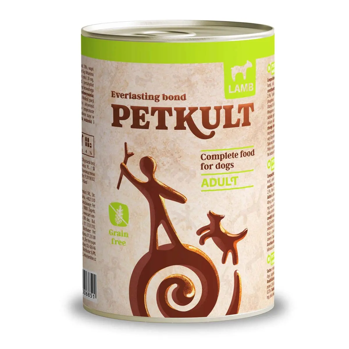 PETKULT Grain Free Adult, Miel, conserva hrana umeda fara cereale caini, 400g - Image 2
