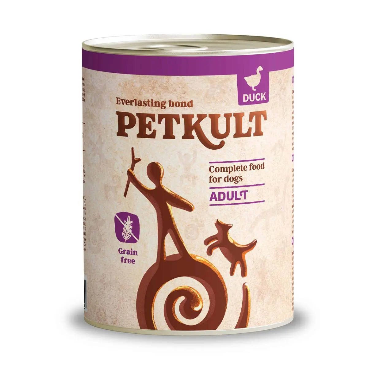 PETKULT Grain Free Adult, Rata, conserva hrana umeda fara cereale caini, 800g