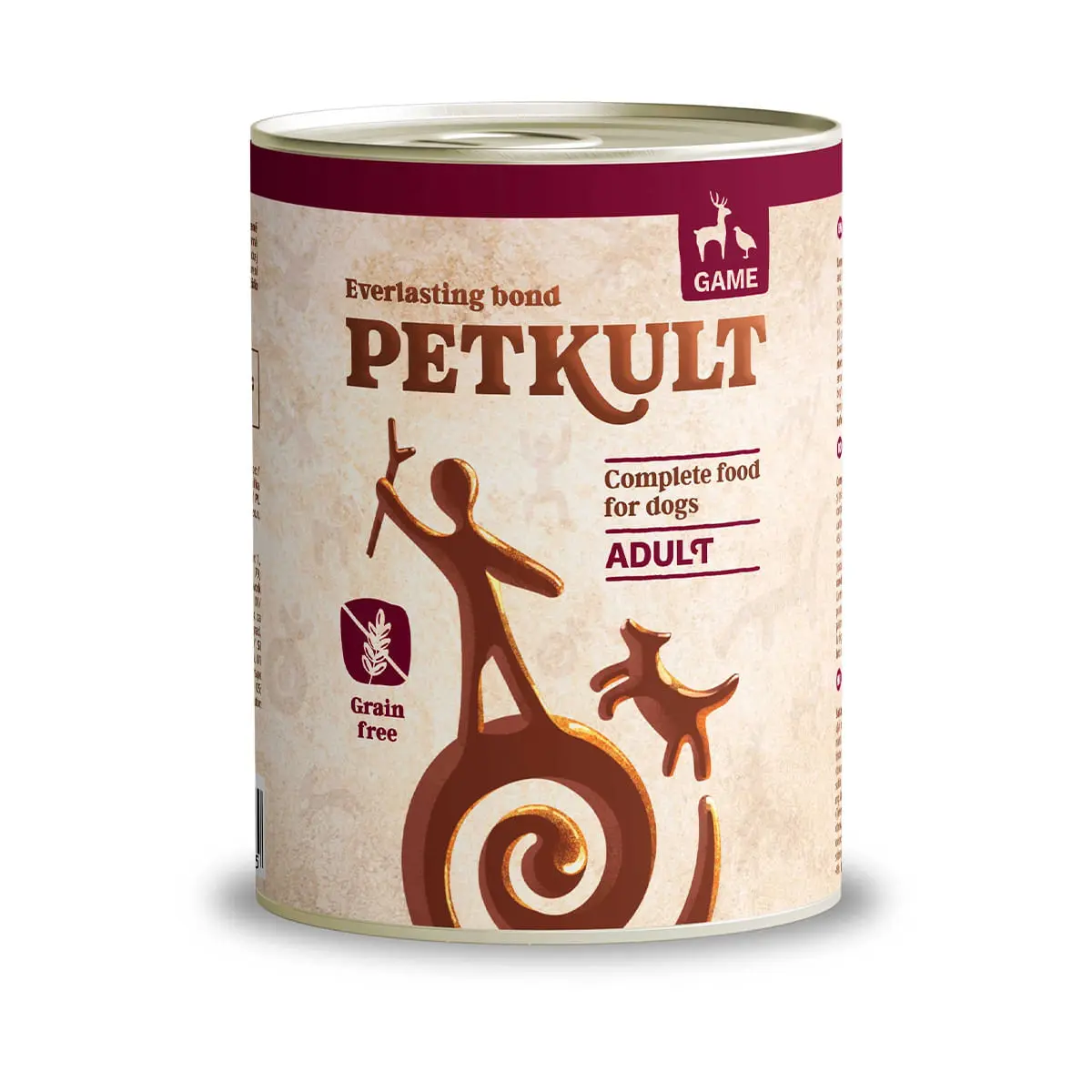 PETKULT Grain Free Adult, Vanat, conserva hrana umeda fara cereale caini, 800g