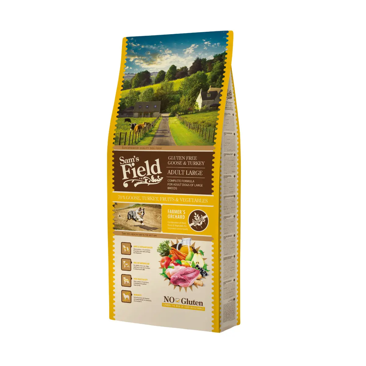 SAM'S FIELD Adult Large, L-XL, Gasca si Curcan, hrana uscata caini, 13kg