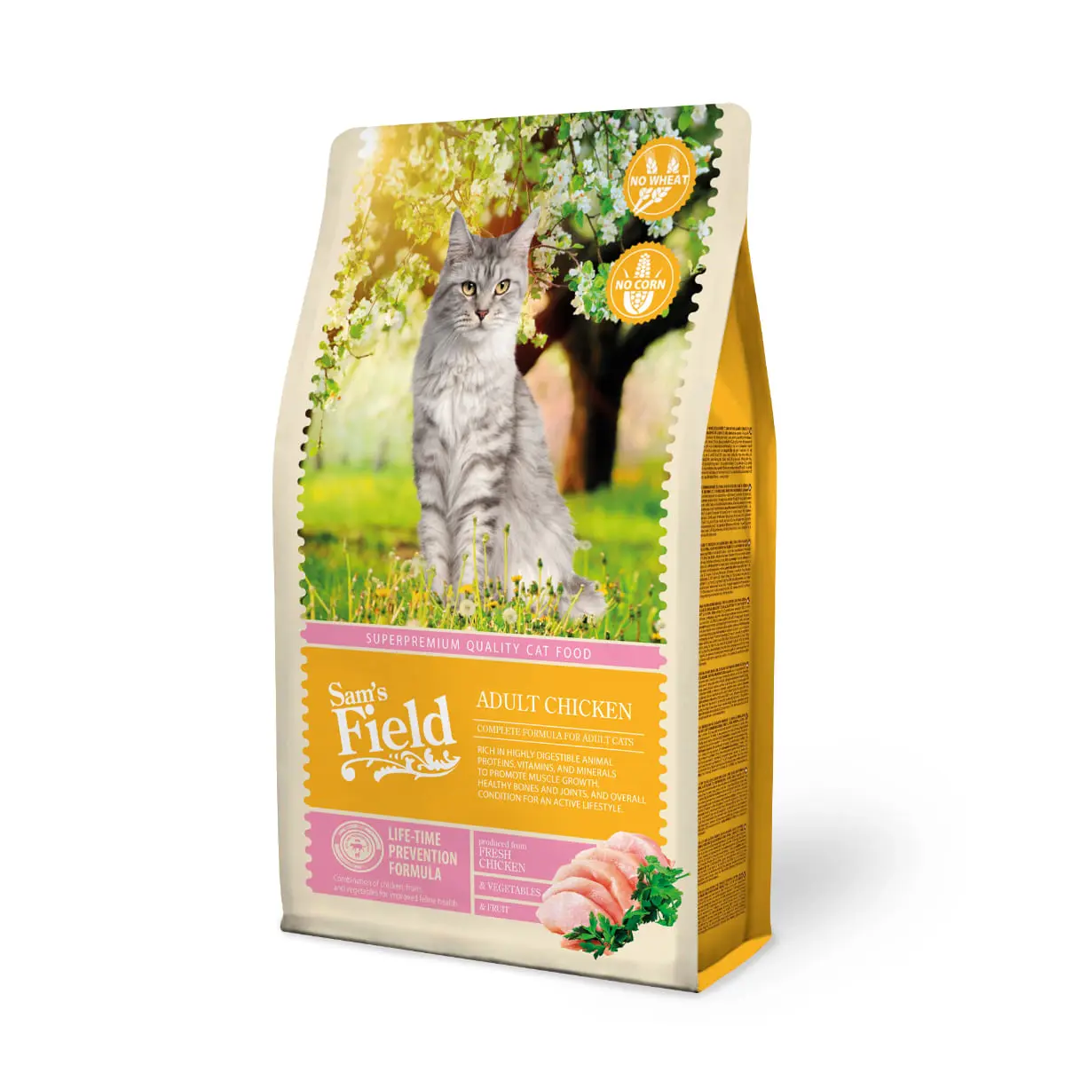 SAM'S FIELD, Pui, hrana uscata pisici, 2.5kg