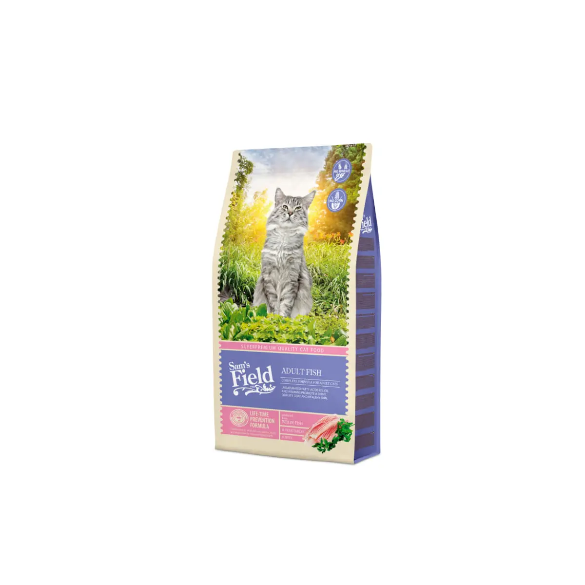 SAM'S FIELD, Peste alb si Somon, hrana uscata pisici, 7.5kg - Image 2