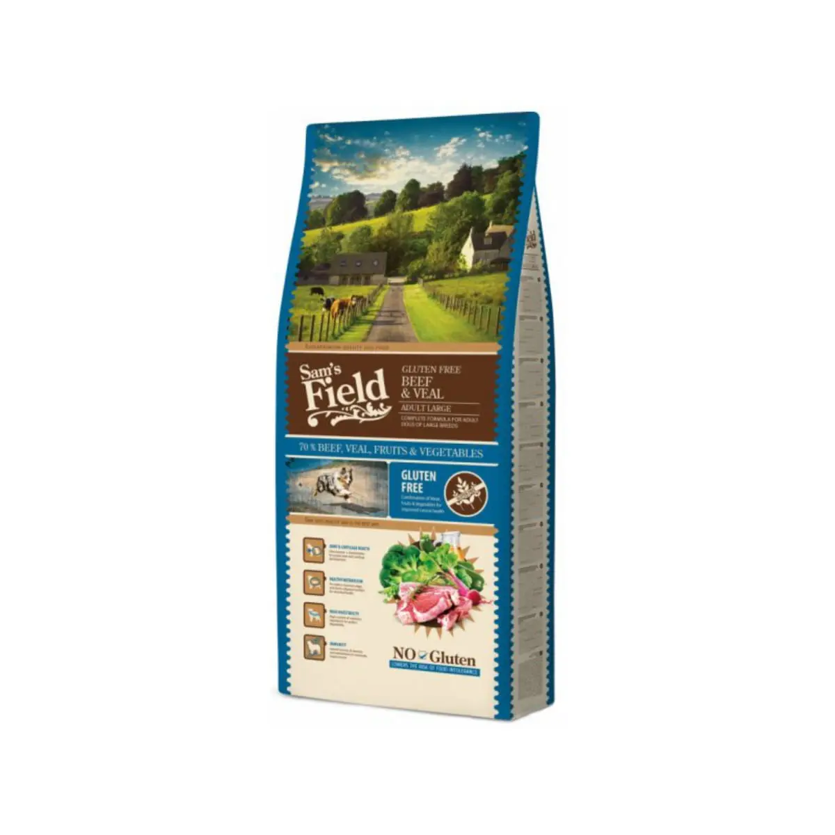 SAM'S FIELD Adult Large, L-XL, Vita si Vitel, hrana uscata caini, 13kg - Image 2