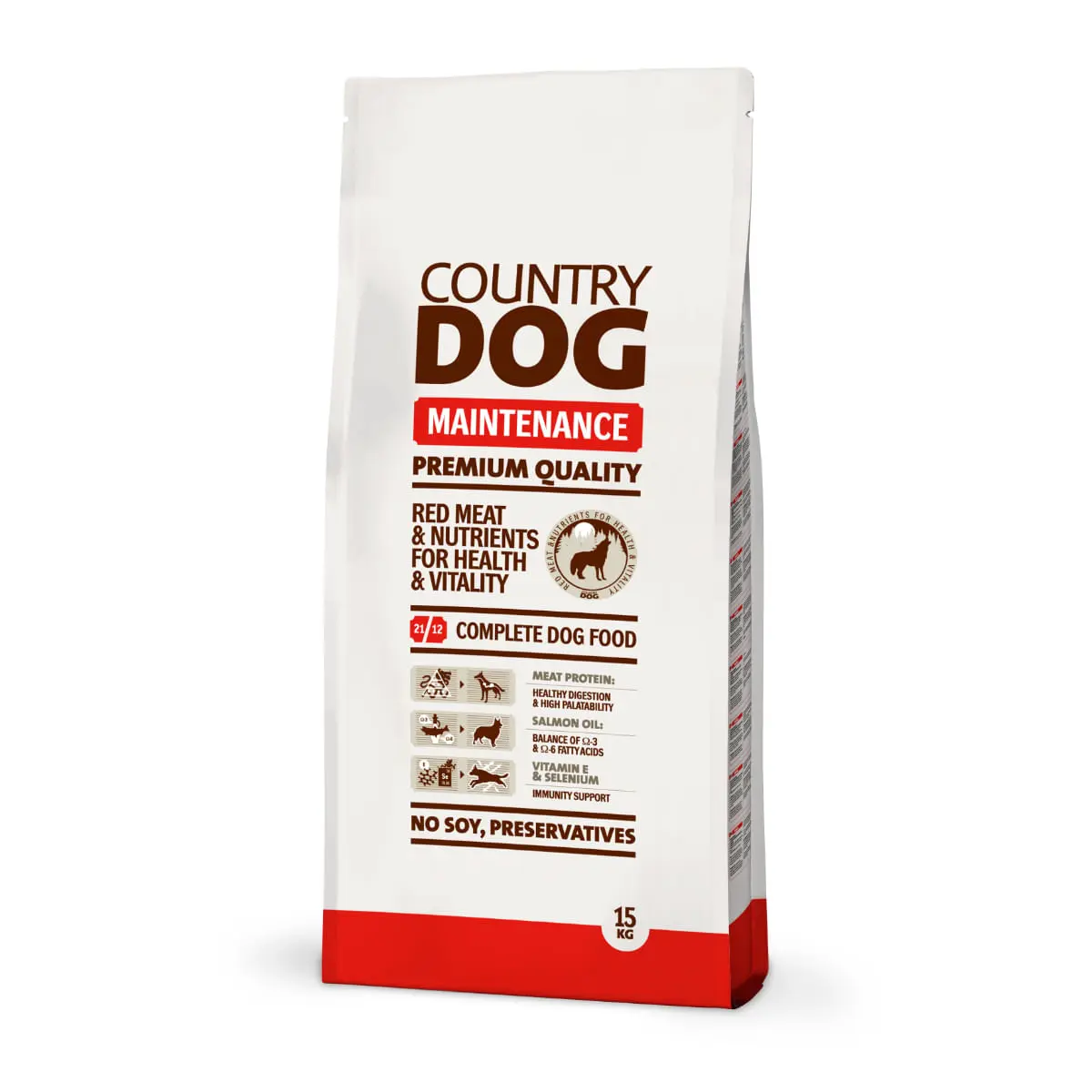 COUNTRY DOG FOOD Maintenance , XS-XL, Pui, hrana uscata caini, 15kg
