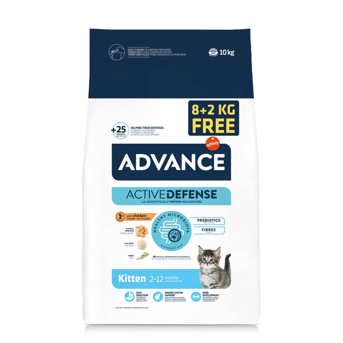 ADVANCE Kitten, Pui, hrana uscata pisici junior, 8 + 2kg GRATUIT - Image 2