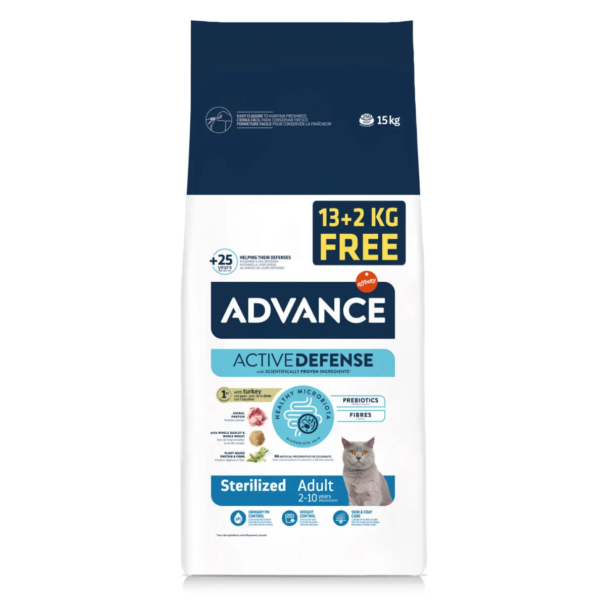 ADVANCE Sterilised, Curcan, hrana uscata pisici sterilizate, GRATUIT, 13 + 2KG - Image 2