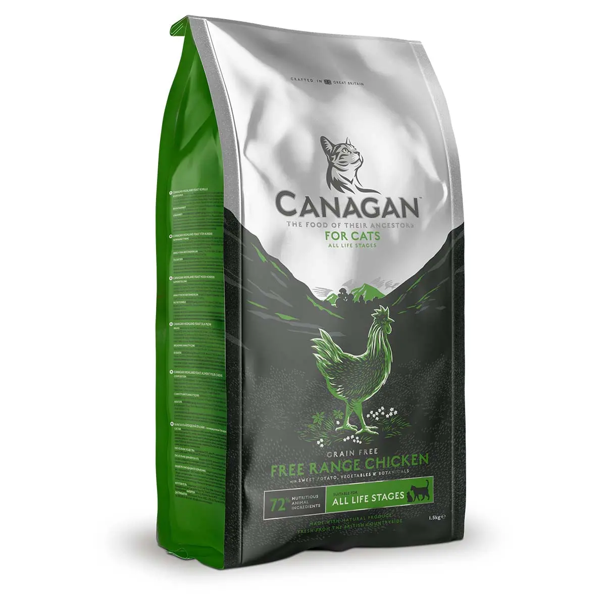CANAGAN Free Range Chicken, Pui, hrana uscata fara cereale pisici junior & adult, 4kg - Image 2