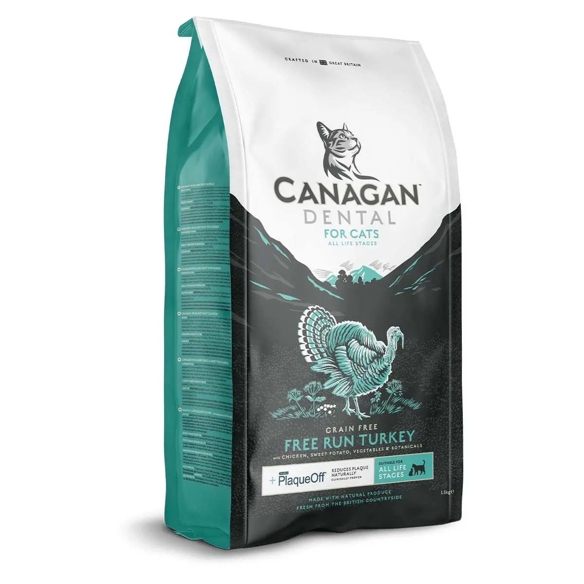 CANAGAN Dental, Curcan, hrana uscata fara cereale pisici junior & adult, sensibilitati dentare, 375g - Image 2