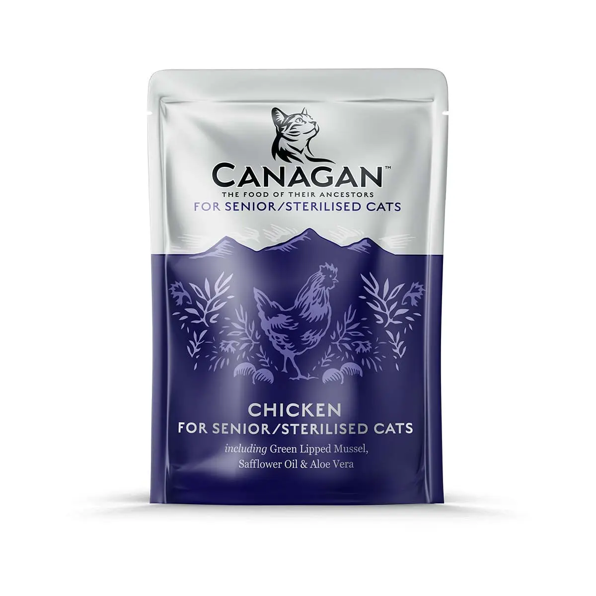 CANAGAN Senior/Sterilised , Pui, plic hrana umeda fara cereale pisici sterilizate senior, (in supa), 85g