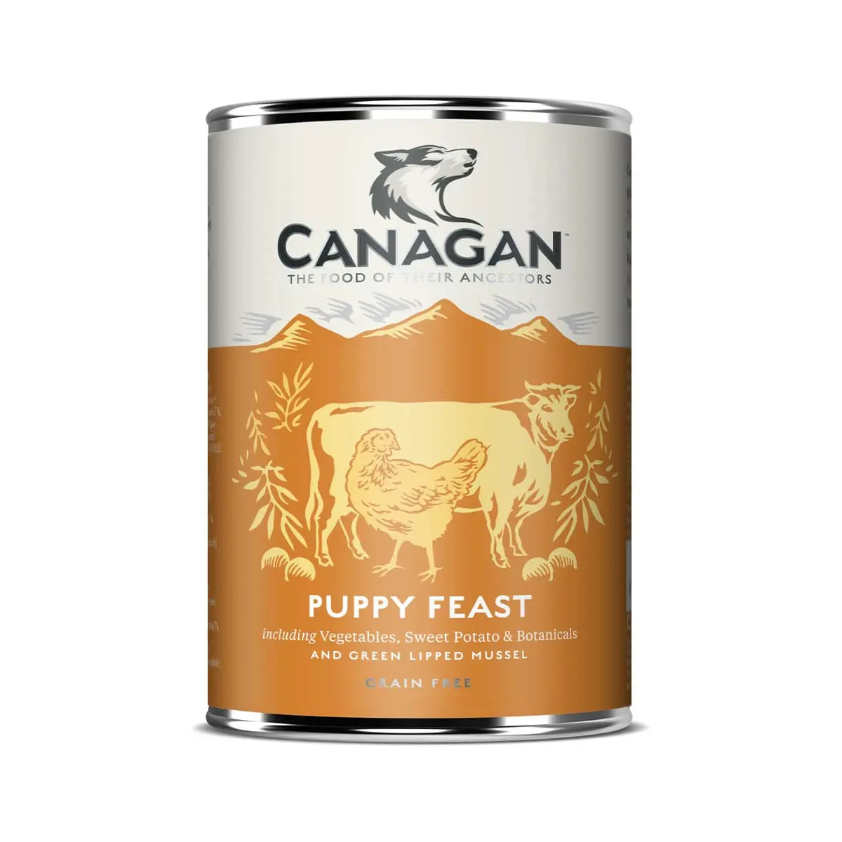 CANAGAN Puppy Feast, XS-XL, Pui si Vita, conserva hrana umeda fara cereale caini junior, (in supa), 400g - Image 2