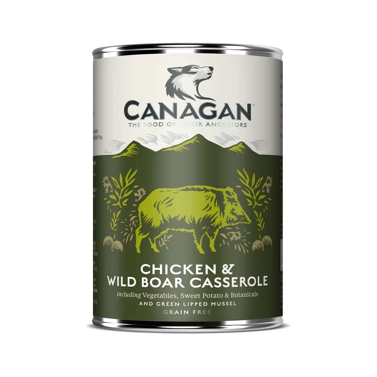 CANAGAN Chicken&Wild Boar Casserole, XS-XL, Pui si Mistret, conserva hrana umeda fara cereale caini junior & adult, (in supa), 400g