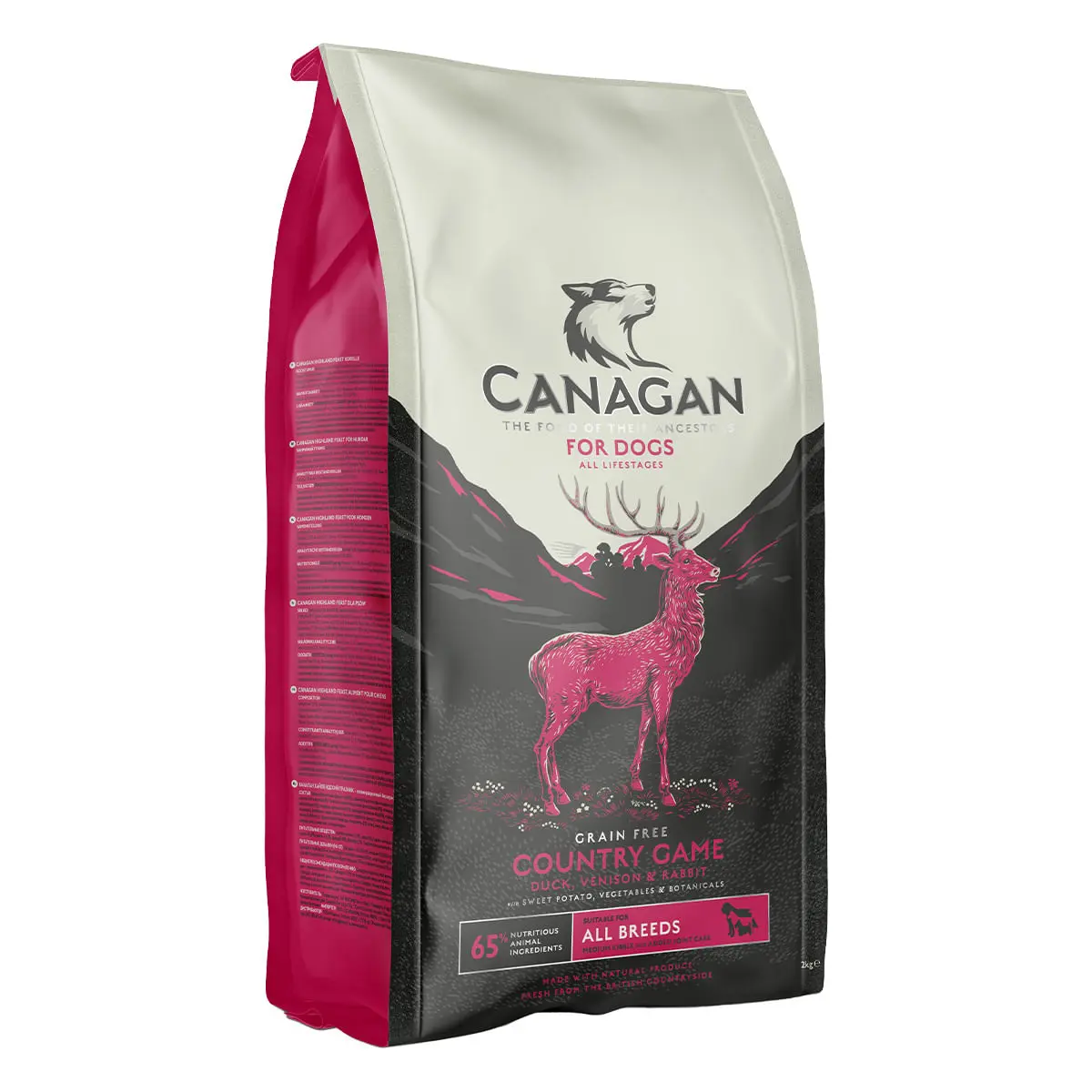 CANAGAN Country Game, XS-XL, Vanat, hrana uscata fara cereale caini junior & adult, 2kg - Image 2