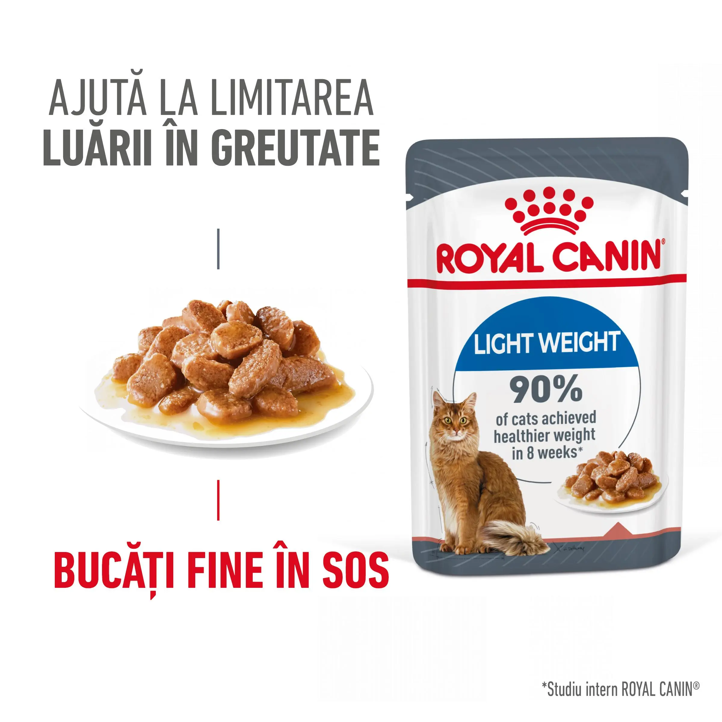 ROYAL CANIN Light Weight Care Adult, hrana umeda pisici, limitarea cresterii in greutate, (in sos), 85g