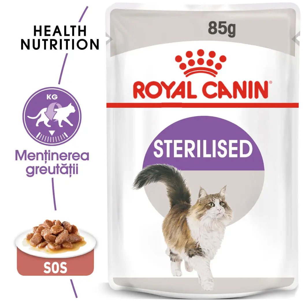 ROYAL CANIN Sterilised Adult, hrana umeda pisici sterilizate, (in sos), 85g