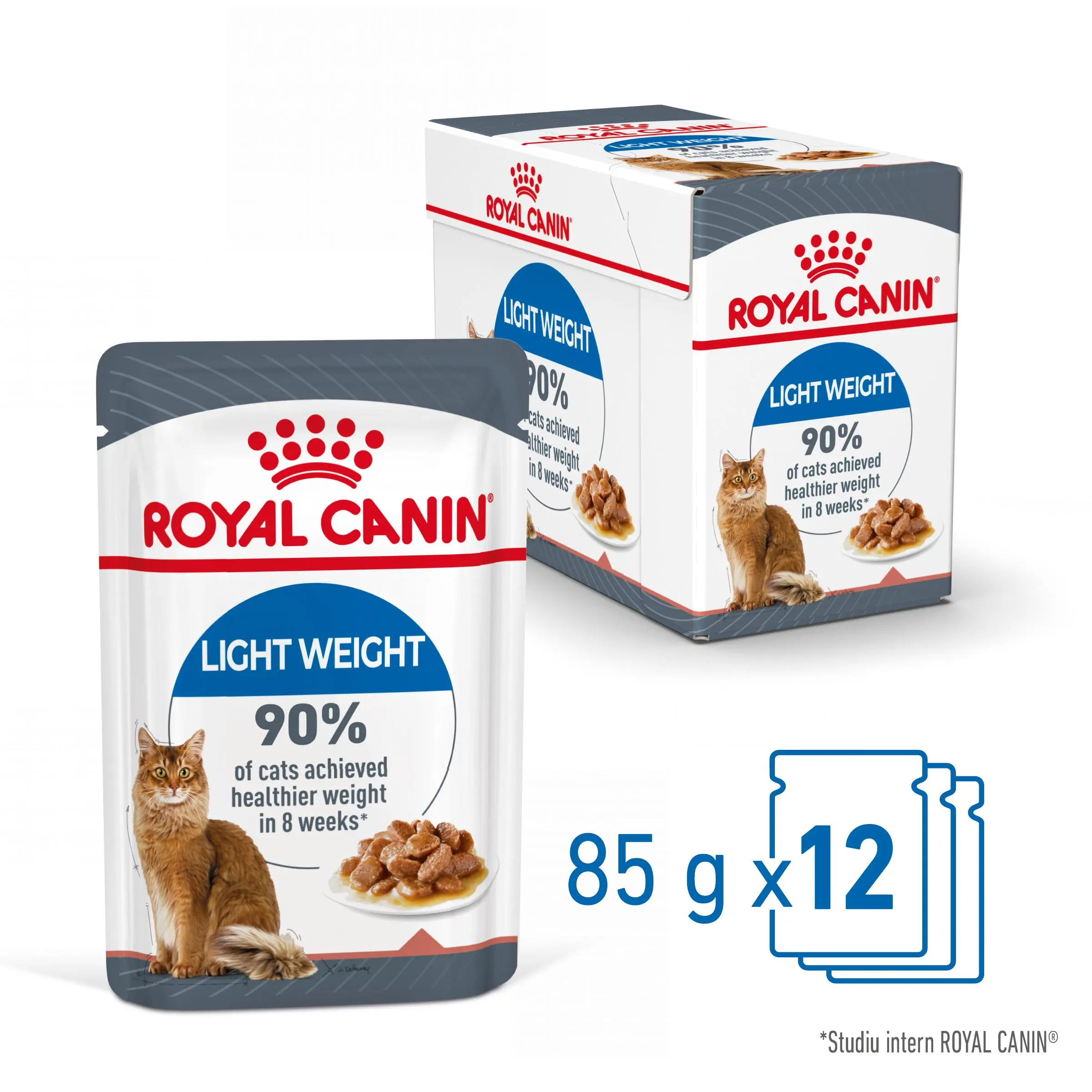 ROYAL CANIN Light Weight Care Adult, hrana umeda pisici, limitarea cresterii in greutate, (in sos), bax, 85g x 12buc