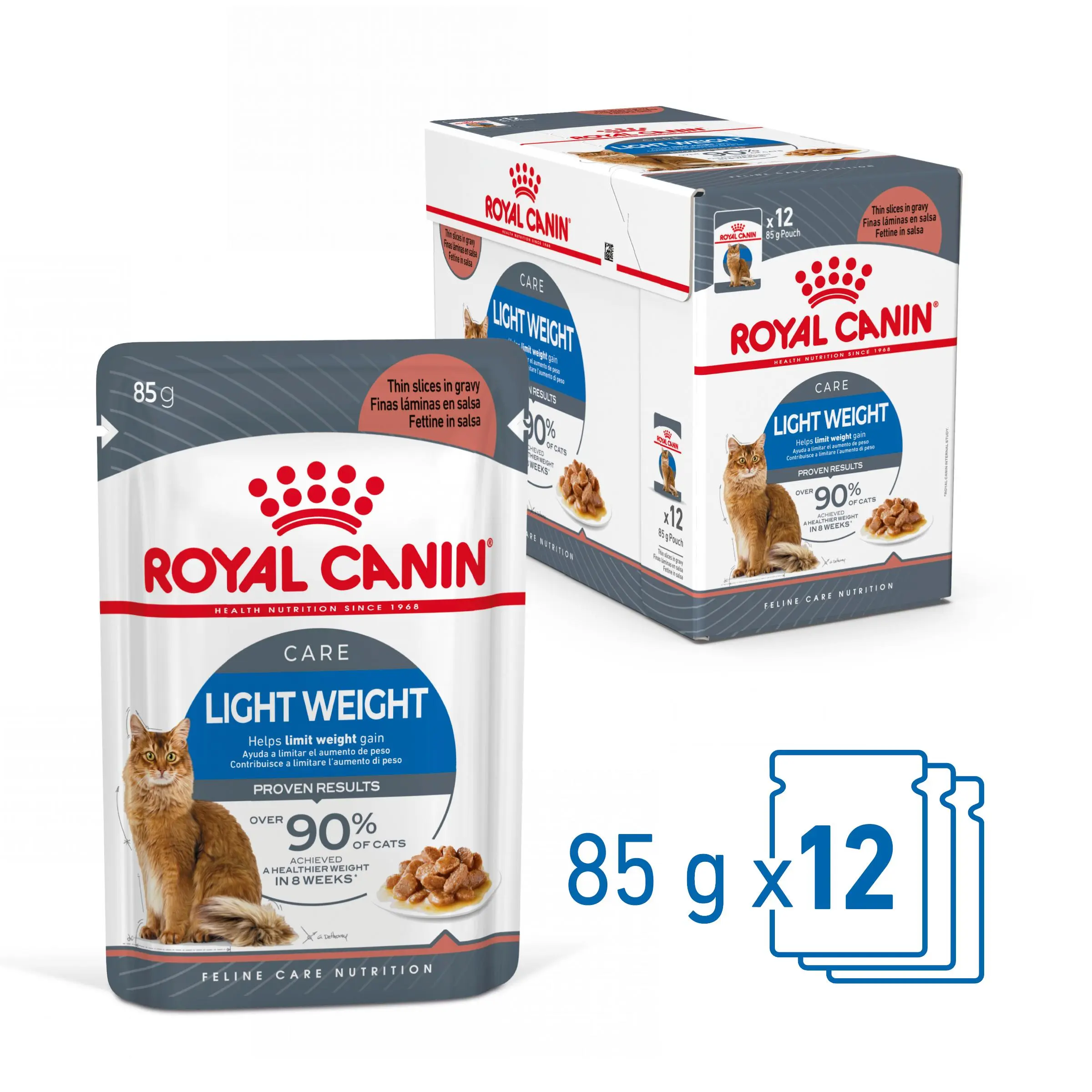 ROYAL CANIN Light Weight Care Adult, hrana umeda pisici, limitarea cresterii in greutate, (in sos), bax, 85g x 12buc - Image 3