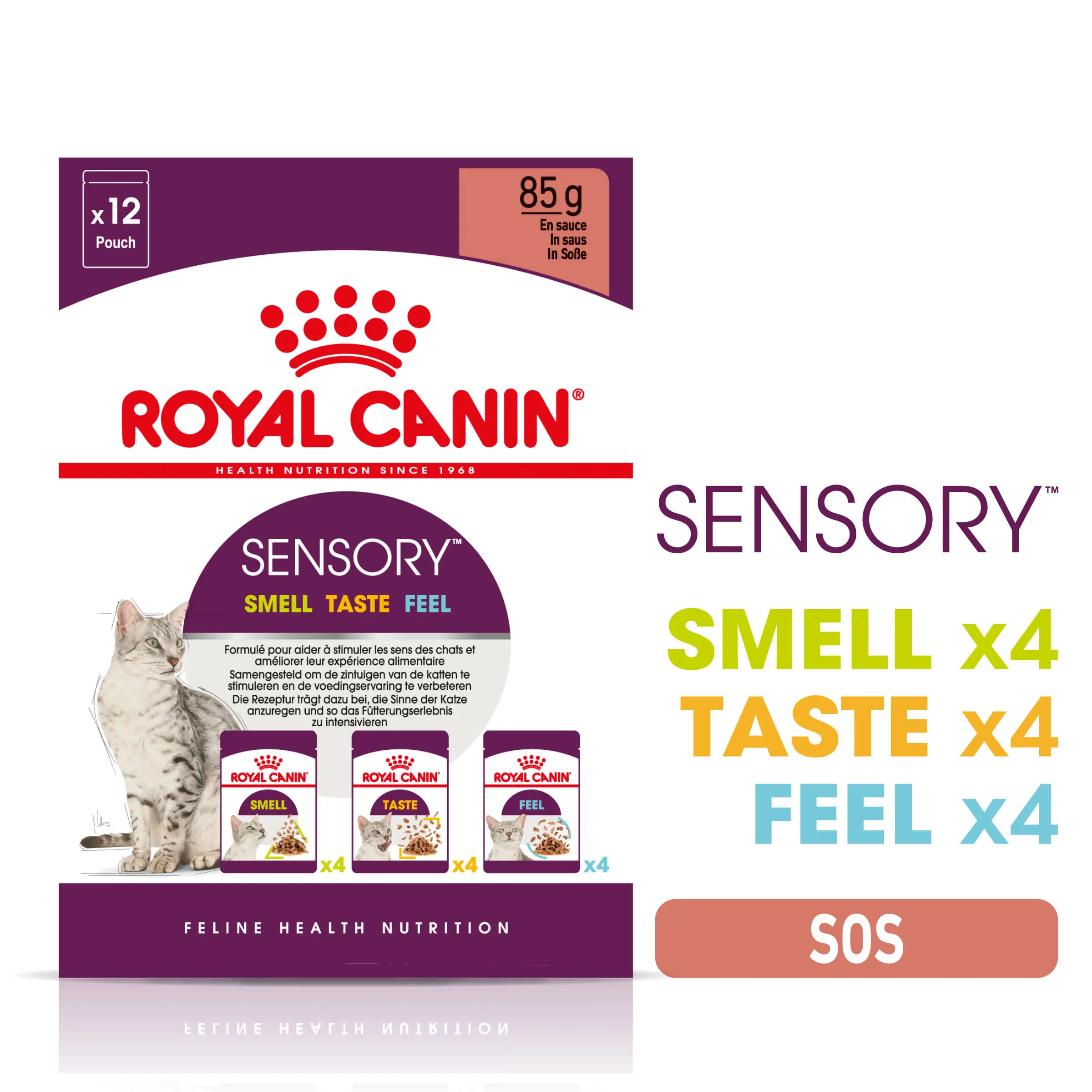 ROYAL CANIN Sensory hrana umeda pisici stimularea simturilor (in sos), bax, 85g x 12buc