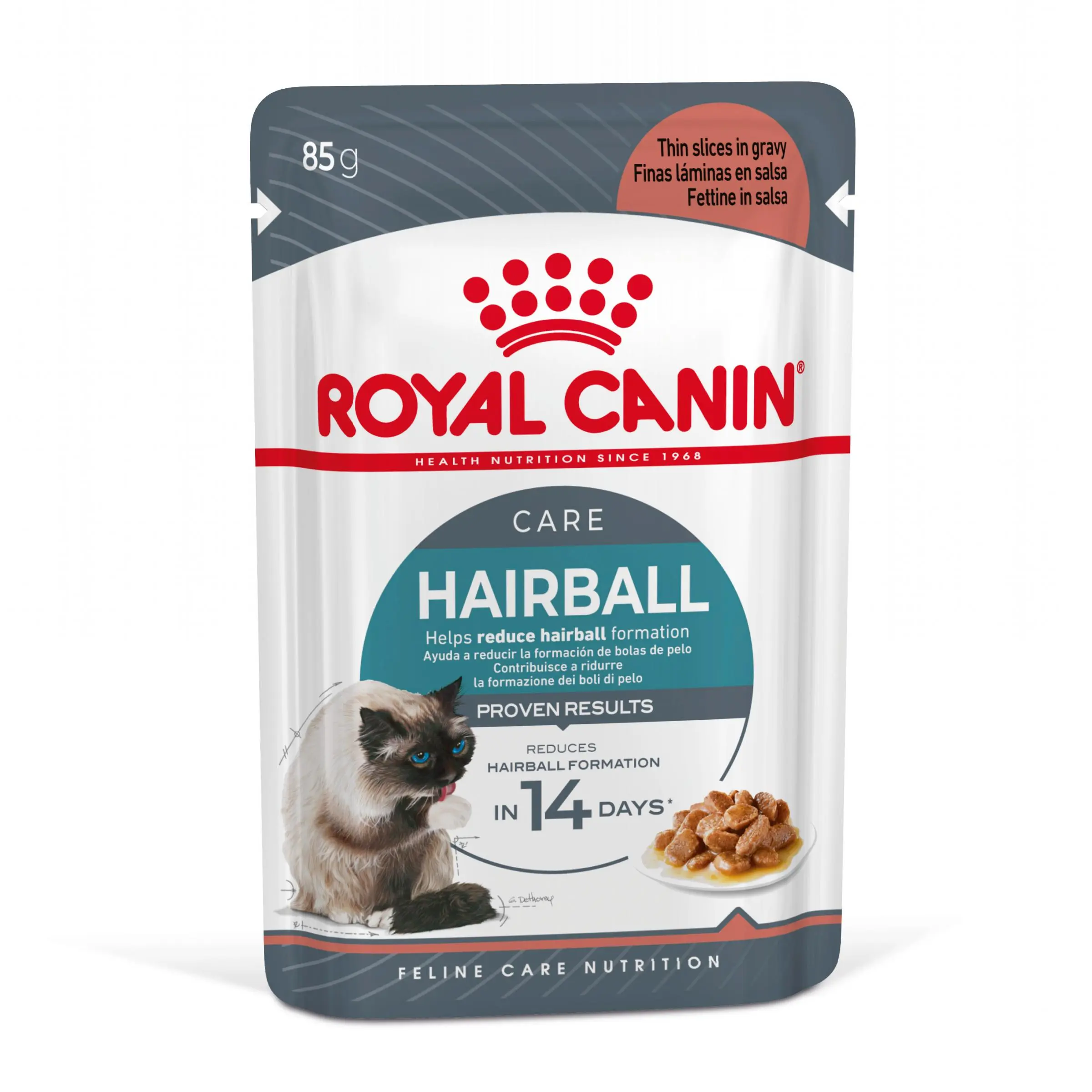 ROYAL CANIN Hairball Care Adult, hrana umeda pisici, limitarea ghemurilor de blana, (in sos), 85g - Image 3