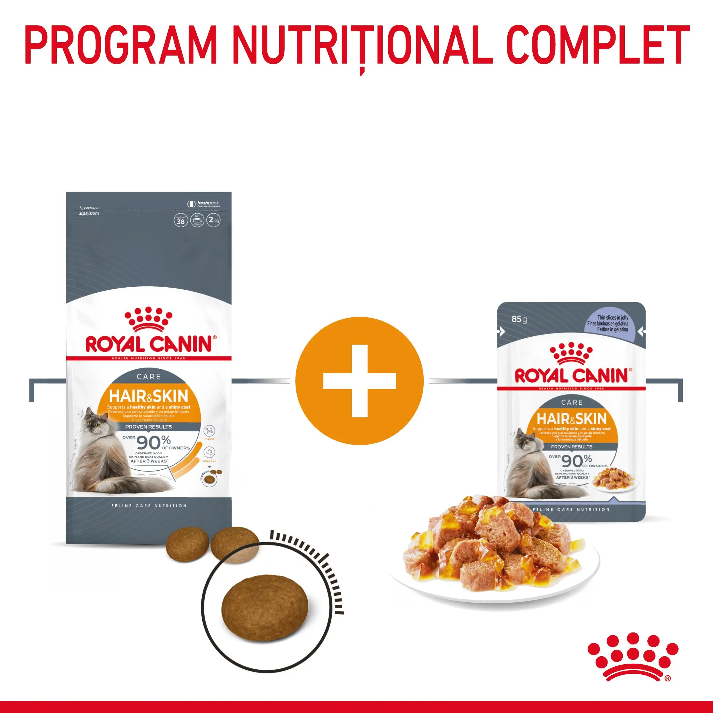 ROYAL CANIN Hair&Skin Care Adult hrana umeda pisici piele & blana (in aspic), 85g - Image 8